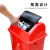 纽仕达 上海|60L升干湿分类垃圾桶摇盖带盖户外环卫分离大号商用厨房 红色有害垃圾 【可免费印制LOGO】