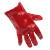 君御 7134B棉毛全浸塑劳保手套PVC耐油耐酸碱防水 均码10副/包 红色