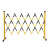 慕华晟伸缩围栏可移动式隔离护栏绝缘电力施工围栏道路安全防护栏玻璃钢（管式）黄黑色1.5米高*3米长