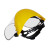 邦道尔安全帽面屏PC铝包边支架防护面屏配安全帽式全铝合金防护面罩173A 头戴式面屏支架+PC面屏