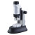 显微镜儿童便携式科学实验套装益智玩具器材小学生初中 (白)便捷式显微镜(手机支架+48标本+挂带)