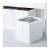 收纳箱储物箱可水洗思库布盒现代带把手收纳可折叠储物盒 白色 三个大号（宽31深55高33