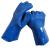 瑞正德 PVC耐油手套春蕾花开浸胶耐酸碱防滑耐磨劳保手套全胶劳保手套 蓝色浸塑磨砂手套（1双）