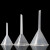 稳斯坦 WLL0048 塑料透明小漏斗 实验室三角漏斗 耐高温锥形漏斗 90mm长颈（10个）
