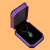 紫色八角绒布首饰盒戒指盒项链盒耳钉盒吊坠盒手镯盒礼品盒 紫色八角绒布戒指盒白底色 00428