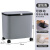冰禹 BYQ-906 厨房分类垃圾桶 厨余干湿分离带盖垃圾桶 带轮多层收纳置物架 单层灰色