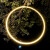 LED户外防水发光环亮化彩灯装饰灯商场布置挂树木装扮工程圆圈灯 暖白 直径50cm—光环挂件