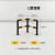 定制消防栓防撞护栏车间护栏水泥柱围栏直角钢管防撞柱四方隔离栏 L型双层500*500*600*76*1.5