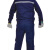 中神盾 SWS-CDS-211 夏季短袖工作服套装男女通用 反光条劳保服 藏蓝色 M/165（1-9套单价）
