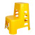 普力捷（PULIJIE）工业仓库车间登高取物凳两二步凳塑料台阶梯椅登高折叠脚踏高低加厚 透明棕色66CM加高款 琥珀棕