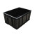 周转箱塑料箱黑色带盖pcb板箱加厚收纳箱物流箱 10#  外600*500*360mm