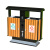 星工（XINGGONG）公园景区垃圾桶小区环卫分类垃圾箱室外果皮箱 标准款1.2厚镀锌板（琥珀黄）