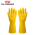 惠象京东工业自有品牌  防滑耐磨乳胶手套 黄色 30cm M码 HX-ST-2023-377-M