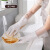 谋福（CNMF）耐用型洗碗手套家务防水加长清洁手套 (宽口单层) L