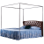 圣安贝 蚊帐全不锈钢加固吊绑罩二用1.5米床双人床三开门 单支架（标配）无斜拉 120*200cm