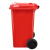 兰诗（LAUTEE）LJT2216 普通分类款大号物业环卫垃圾桶 红色100L