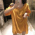 卡富亚微胖女生春夏季上衣矮个子中长款T恤小个子穿搭镂空v领半袖心机 玫红色 M80-100斤