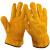 牛皮电焊手套短柔软耐磨防火焊接工四季磨修理油 黄色12双