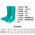 盾守 219女士三色中筒雨鞋 水鞋户外耐磨胶鞋防滑雨靴 绿色 37码