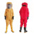 防化服耐酸碱工作服防护面罩消防二级化学防护服轻型连体无尘生物 防毒面具4号