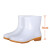山头林村白色雨鞋耐油耐酸碱卫生靴牛筋底水鞋防滑白色工作雨鞋     3天 短筒雨鞋 36