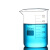 JESERY实验器材玻璃烧杯高硼硅加厚低型烧杯耐高温口红化学烧杯10ml