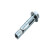 赫钢 镀锌外六角膨胀螺丝 加长内膨胀螺栓 A型锥螺母 拉爆螺丝 M10*80(100个/包）