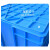 京顿JINGDUN 塑料周转箱仓库物流箱塑料箱中转箱转运箱货框周转筐 蓝色550*420*195mm
