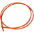 聚氨酯橘红色圆带输送带圆条光面牛筋绳传动带实心 橙色光面直径3mm(一米 1m