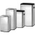 科力邦（Kelibang） 不锈钢垃圾桶 直投方桶无盖双层 大容量商用物业办公走廊方形垃圾箱 30L 砂钢原色 KB1090