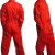 鲁识  棉加厚耐磨工装男女船员厂汽修服电焊白色长袖连体工作服套装男 红色 165/80A