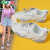 卡帝乐鳄鱼（CARTELO）品牌2023春季新款真皮软底运动鞋休闲小白鞋防滑跑步鞋女 米色 38