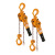 KITO LB008 环链手扳葫芦L5型V等级镀镍链条轻量型吊钩高强度钢板葫芦0.8t/1.5m黄色 1台装