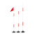 联保汇 蛇形跑杆标志杆 障碍物标志杆 红白训练杆1.8mPVC红白杆+2.5kg一体成型钢底座