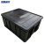 海斯迪克 HKW-71 防静电周转箱 电子元件盒物料盒黑色塑料收纳箱 6号带盖545*420*240