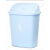 摇盖垃圾桶大容量30L40L60L户外物业带盖厨房商用特大号教室 加厚65L浅蓝有盖