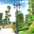 光派克 欧式庭院灯小区别墅复古景观灯花园草地灯户外防水LED高杆路灯 古铜色 3头 2.9米