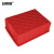 安赛瑞 塑料周转箱零件盒 280×200×85mm （5个装）储物箱元件收纳分类筐 小号物料工具箱配件盒 红色 24563