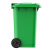 鸣固 ZJ3901 垃圾桶大号加厚塑料带盖带轮 户外商用厨房物业小区环卫环保垃圾箱  绿色加厚240L挂车款