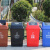 大杨102户外垃圾桶20L升黑色干垃圾 摇盖 加厚塑料果皮箱小区物业环保分类筒 定制
