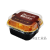 网红熔岩巧克力包装盒冰山熔岩芝士巧克力烤布丁铝箔杯提拉米苏盒 黑金色盒+高盖+熔岩巧克力贴 100套