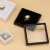 珠宝收纳盒透明塑料戒面裸石盒宝石盒子钻石盒裸钻彩宝盒展示盒子 3*3黑盒白内垫