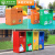 户外卡通垃圾桶幼儿园分类定制方形大号游乐场果皮箱学校创意室外 绿色单桶（门板可定制图案）