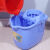 手动挤水桶手压地拖桶拖地拖把桶塑料旋转拧水单桶老式墩布桶约巢 502深蓝色+多加一个沥水篮