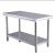 定制不锈钢桌子长方形正方形双层工作台加厚餐馆台子打荷商用 白色