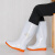 雄雪美 白色高筒雨鞋干活劳保水鞋卫生靴防滑雨靴胶鞋 505中筒 45