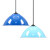 简约现代吊灯工业风创意个性单头工矿灯罩吧台餐厅办公室美发店灯 30cm烤漆天蓝送20瓦LED