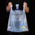 铸固 白色透明塑料袋 一次性外卖食品打包方便袋手提背心包装袋 中厚款28*45cm100个