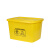 庄太太【100L】医疗废物周转箱医疗垃圾转运箱黄色加厚垃圾桶