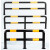 防撞护栏钢管M型加油站U型桩道路停车位隔离栏杆消防栓转角挡车器 U型1000*600*1.5黑黄